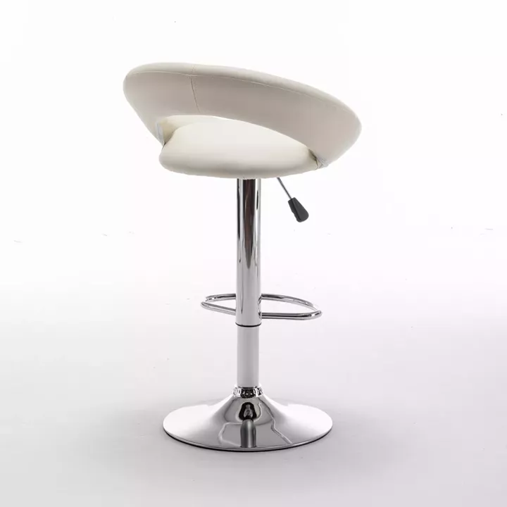 Σκαμπό Bar ArteLibre FETT Με Πλάτη Πτυσσόμενο Μπεζ PU/Μέταλλο 54x49x81-103cm