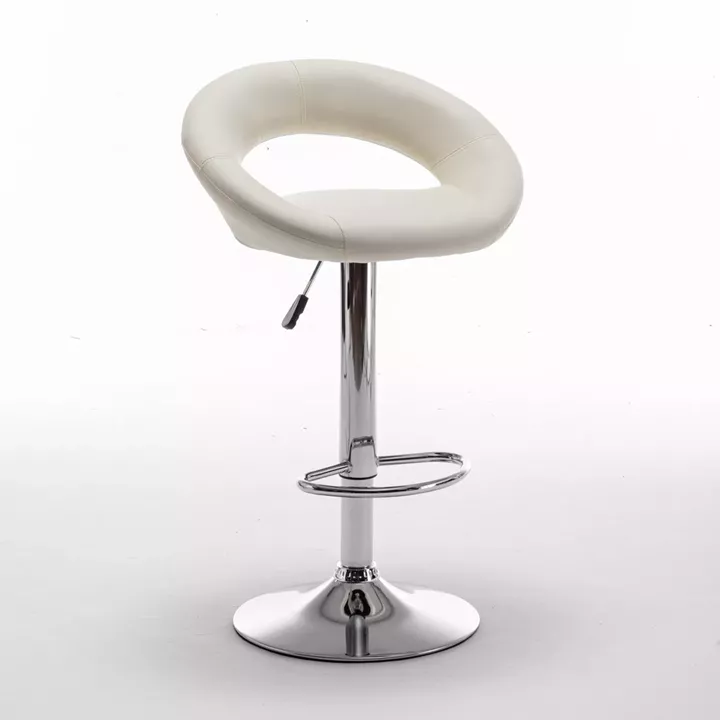 Σκαμπό Bar ArteLibre FETT Με Πλάτη Πτυσσόμενο Μπεζ PU/Μέταλλο 54x49x81-103cm