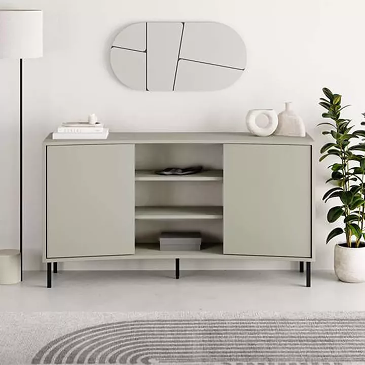 Μπουφές Frem Megapap χρώμα ash green 150x40x81εκ.