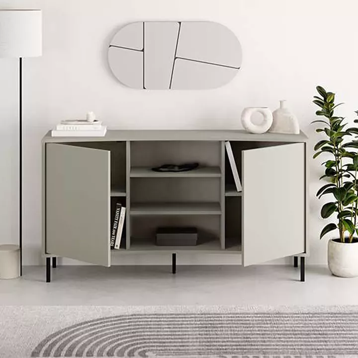 Μπουφές Frem Megapap χρώμα ash green 150x40x81εκ.