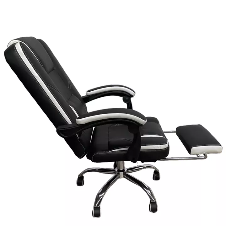 Καρέκλα Γραφείου OPTISEAT Μαύρο/Λευκό PVC/Μέταλλο 67x65x105-115cm