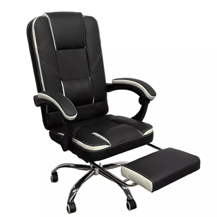 Καρέκλα Γραφείου OPTISEAT Μαύρο/Λευκό PVC/Μέταλλο 67x65x105-115cm