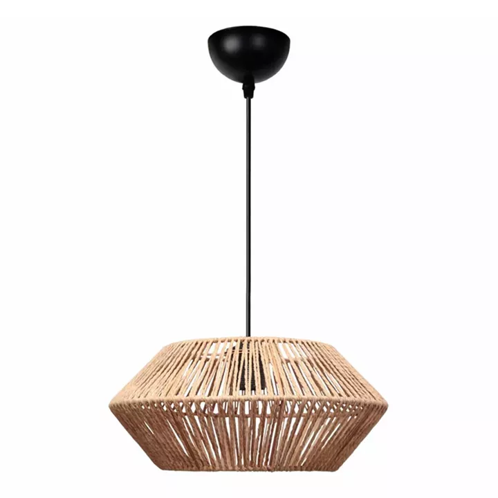 Φωτιστικό οροφής Castel Megapap E27 από σχοινί μονόφωτο χρώμα φυσικό Ø32x70εκ.