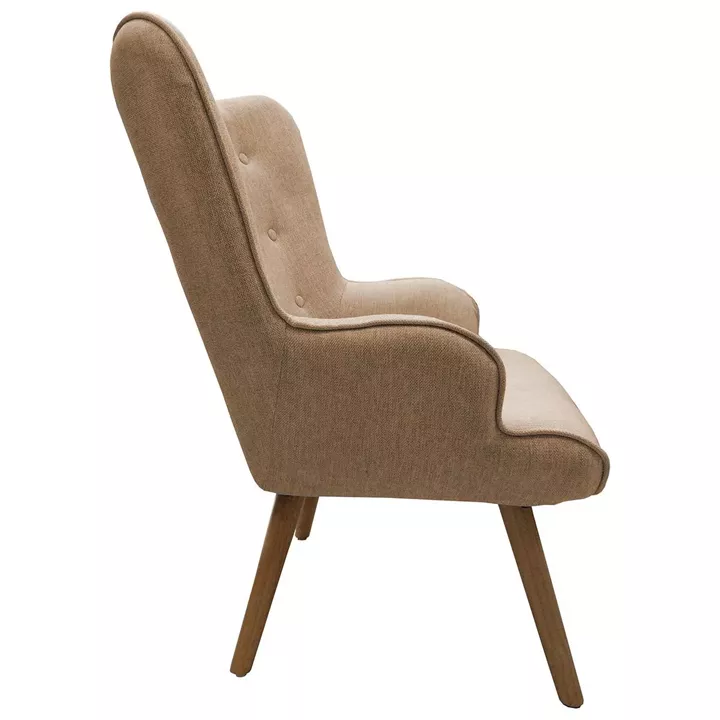 Πολυθρόνα ArteLibre AMARANTHUS Με Υποπόδιο Καφέ/Γκρι 98x70x77cm