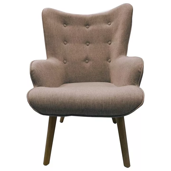 Πολυθρόνα ArteLibre AMARANTHUS Με Υποπόδιο Καφέ/Γκρι 98x70x77cm