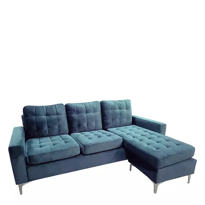 Καναπές Γωνιακός ArteLibre BLAZE Αναστρέψιμος Γκρι Ύφασμα 190x128x82cm