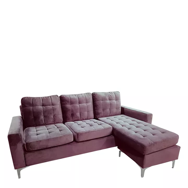 Καναπές Γωνιακός ArteLibre BLAZE Αναστρέψιμος Σάπιο Μήλο Ύφασμα 190x128x82cm