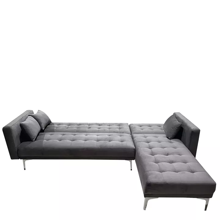 Καναπές Κρεβάτι Γωνιακός ArteLibre ARION Αναστρέψιμος Γκρι Ύφασμα 244x162x84cm