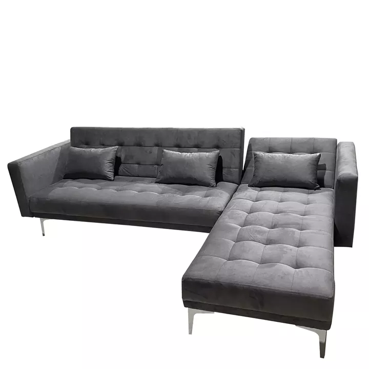 Καναπές Κρεβάτι Γωνιακός ArteLibre ARION Αναστρέψιμος Γκρι Ύφασμα 244x162x84cm