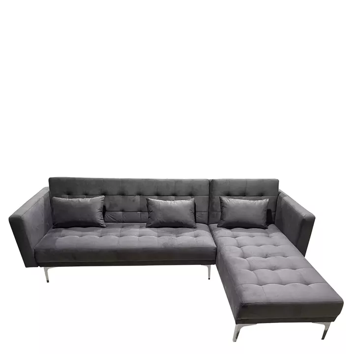 Καναπές Κρεβάτι Γωνιακός ArteLibre ARION Αναστρέψιμος Γκρι Ύφασμα 244x162x84cm
