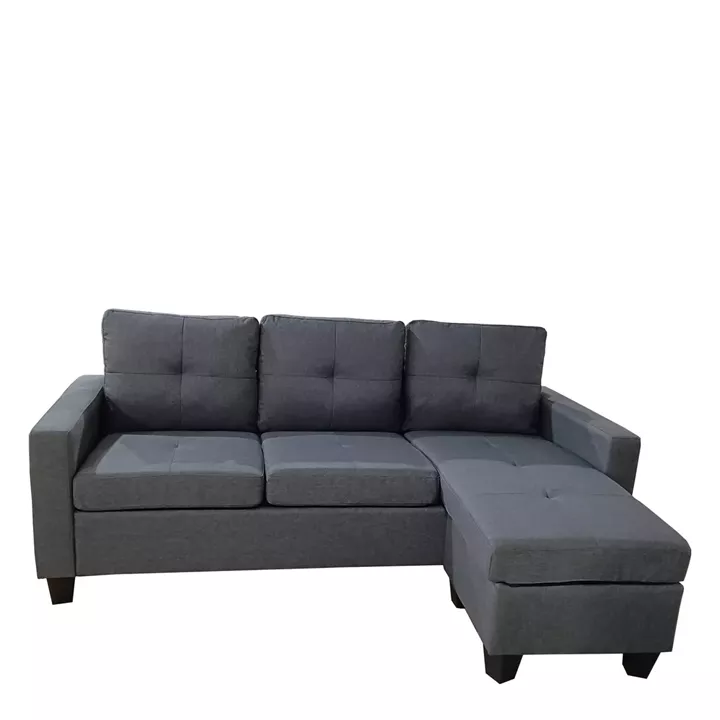 Καναπές Γωνιακός ArteLibre IDRIL Αναστρέψιμος Γκρι Ύφασμα 205x162x84cm