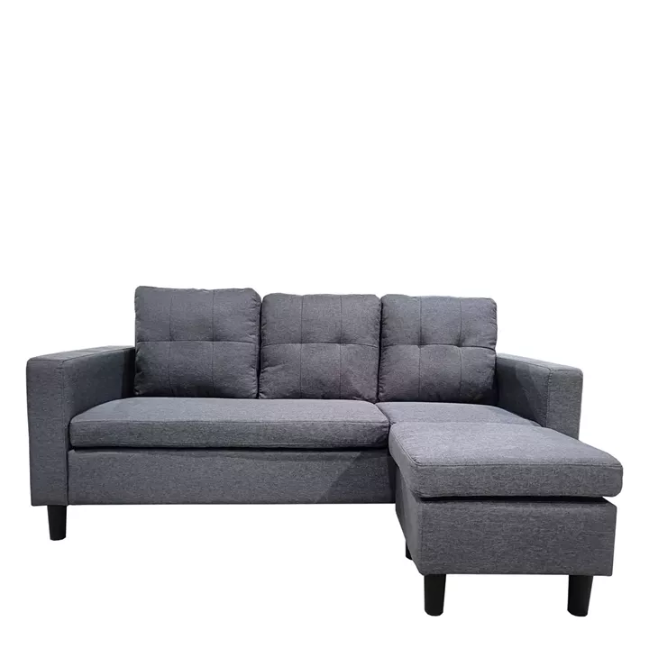 Καναπές Γωνιακός ArteLibre GRETEL Αναστρέψιμος Γκρι Ύφασμα 182x160x70cm