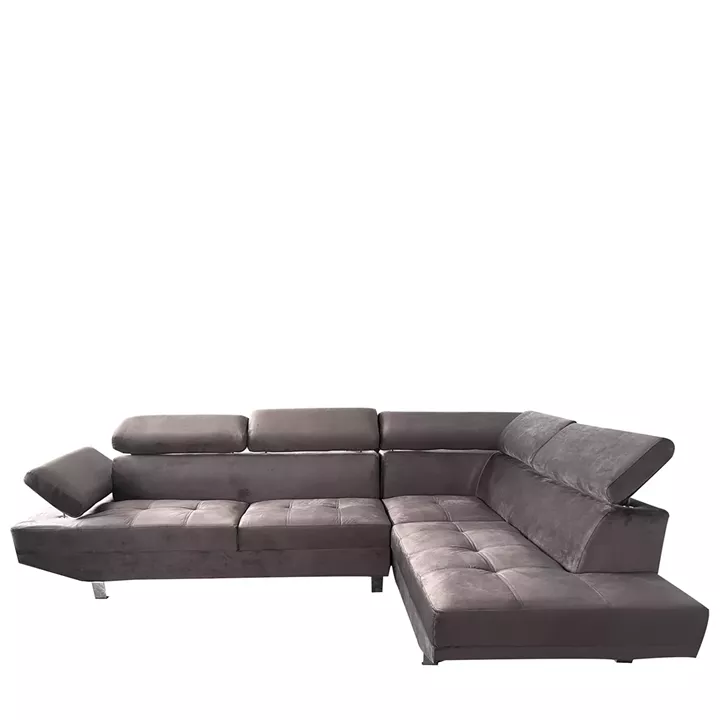 Καναπές Γωνιακός ArteLibre OZMA Γκρι Ύφασμα 254x160x70cm