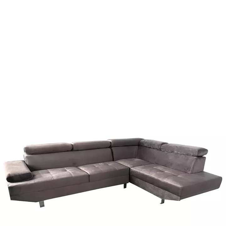 Καναπές Γωνιακός ArteLibre OZMA Γκρι Ύφασμα 254x160x70cm