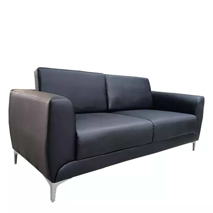 Καναπές Τριθέσιος ArteLibre ELFRIC Μαύρο PU 190x81x81cm