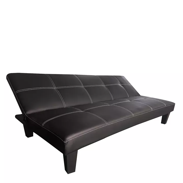 Καναπές Κρεβάτι Τριθέσιος ArteLibre ERYNDOR Μαύρο PU 186x90x82cm