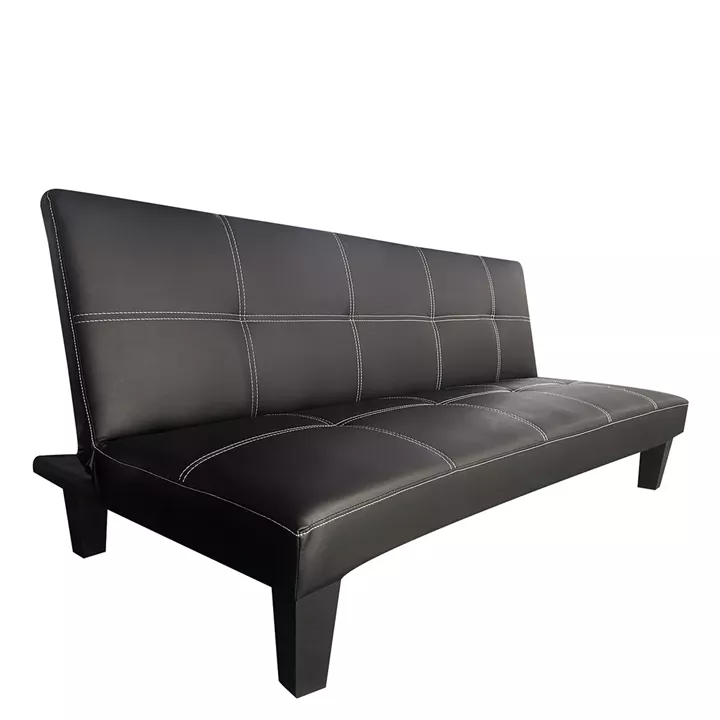 Καναπές Κρεβάτι Τριθέσιος ArteLibre ERYNDOR Μαύρο PU 186x90x82cm