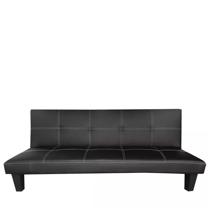Καναπές Κρεβάτι Τριθέσιος ArteLibre ERYNDOR Μαύρο PU 186x90x82cm