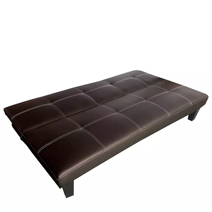 Καναπές Κρεβάτι Τριθέσιος ArteLibre ERYNDOR Καφέ PU 186x90x82cm