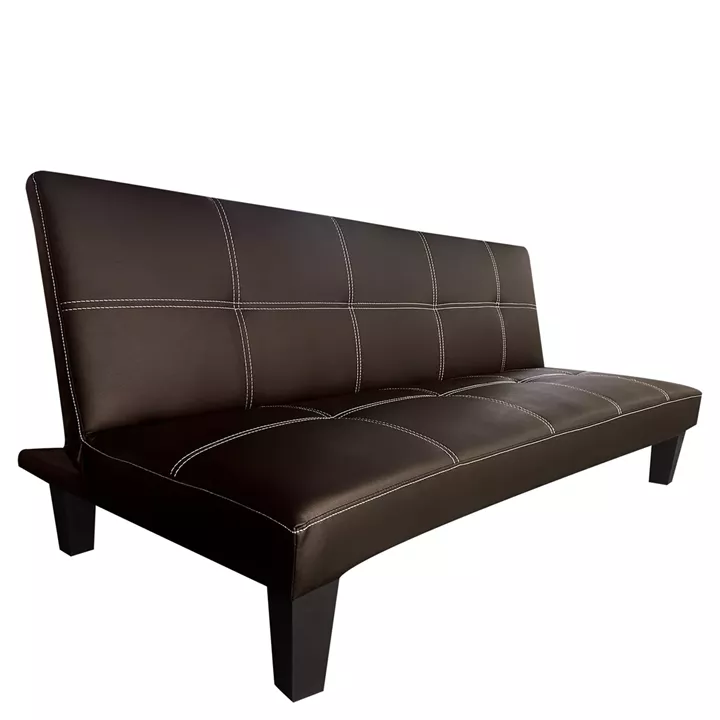 Καναπές Κρεβάτι Τριθέσιος ArteLibre ERYNDOR Καφέ PU 186x90x82cm