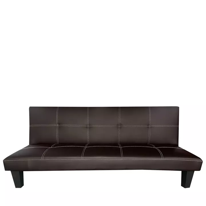 Καναπές Κρεβάτι Τριθέσιος ArteLibre ERYNDOR Καφέ PU 186x90x82cm