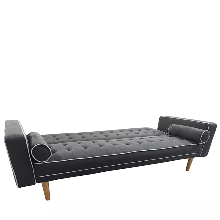 Καναπές Κρεβάτι Τριθέσιος ArteLibre AUBREY Γκρι Ύφασμα 224x88x84cm