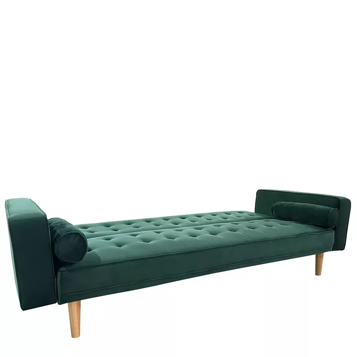 Καναπές Κρεβάτι Τριθέσιος ArteLibre AUBREY Πράσινο Ύφασμα 224x88x84cm