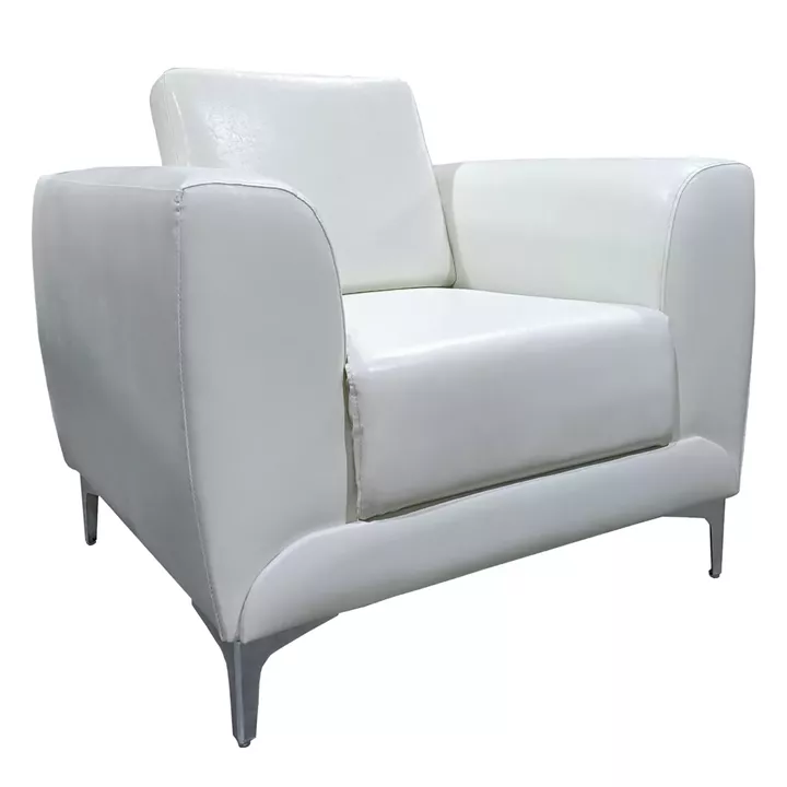 Πολυθρόνα ArteLibre ELFRIC Λευκό PU 89x81x81cm