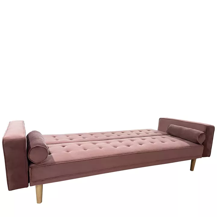 Καναπές Κρεβάτι Τριθέσιος ArteLibre AUBREY Σάπιο Μήλο Ύφασμα 224x88x84cm