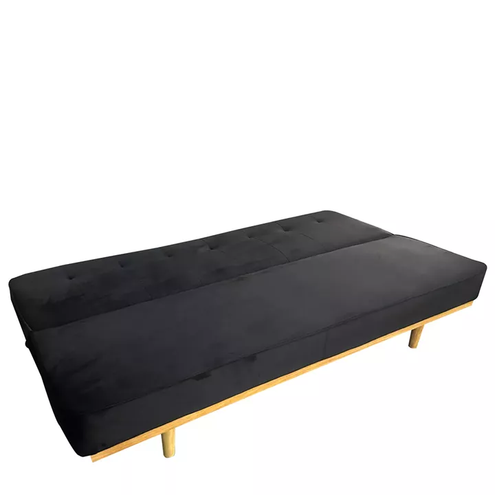 Καναπές Κρεβάτι Τριθέσιος ArteLibre CELESTE Μαύρο Ύφασμα 193x85x88cm