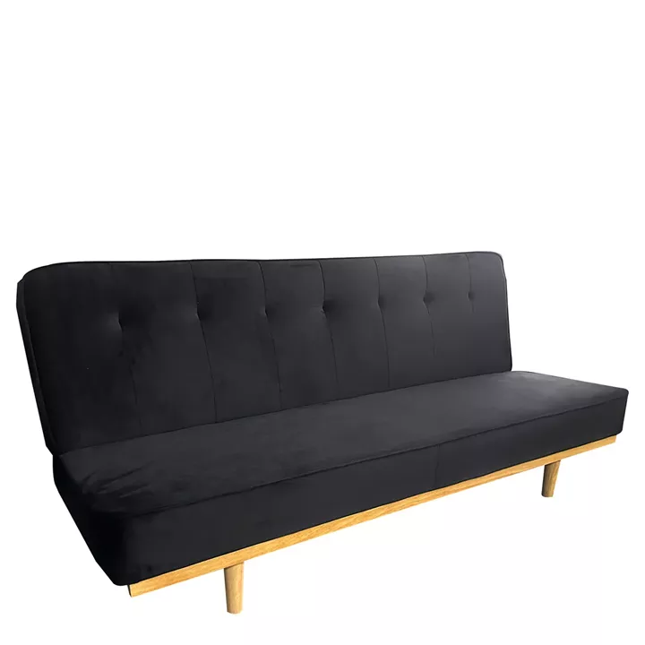 Καναπές Κρεβάτι Τριθέσιος ArteLibre CELESTE Μαύρο Ύφασμα 193x85x88cm