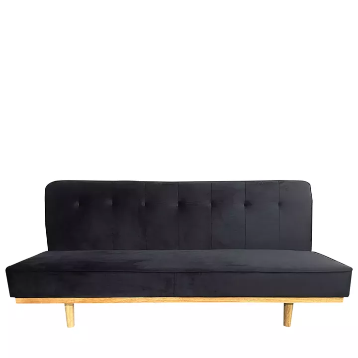 Καναπές Κρεβάτι Τριθέσιος ArteLibre CELESTE Μαύρο Ύφασμα 193x85x88cm