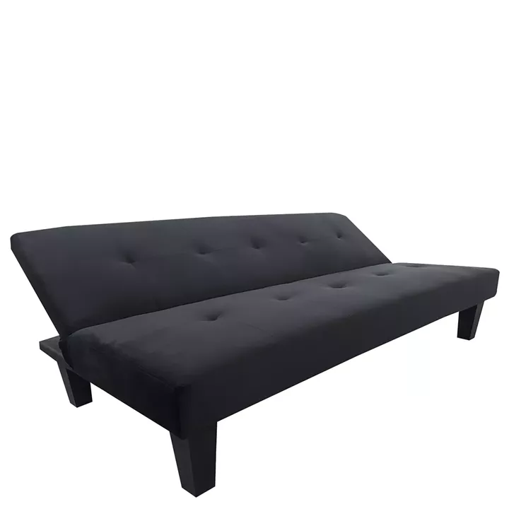 Καναπές Κρεβάτι Τριθέσιος ArteLibre NAHELE Μαύρο Ύφασμα 82x82.5x78cm