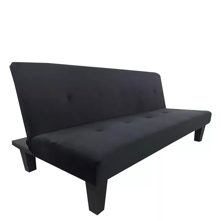 Καναπές Κρεβάτι Τριθέσιος ArteLibre NAHELE Μαύρο Ύφασμα 82x82.5x78cm