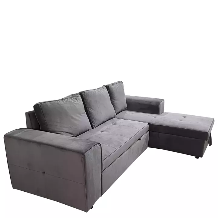 Καναπές Κρεβάτι Γωνιακός ArteLibre PREMIERE Δεξιά Γωνία Γκρι Ύφασμα 271x163x80cm