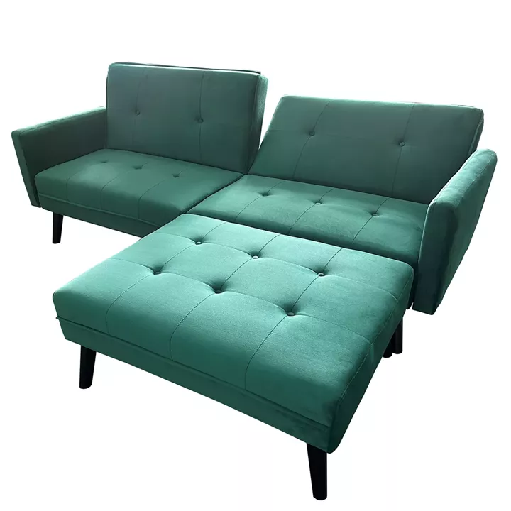 Καναπές Κρεβάτι Γωνιακός ArteLibre ALFVIN Πράσινο Ύφασμα 211x158x83cm