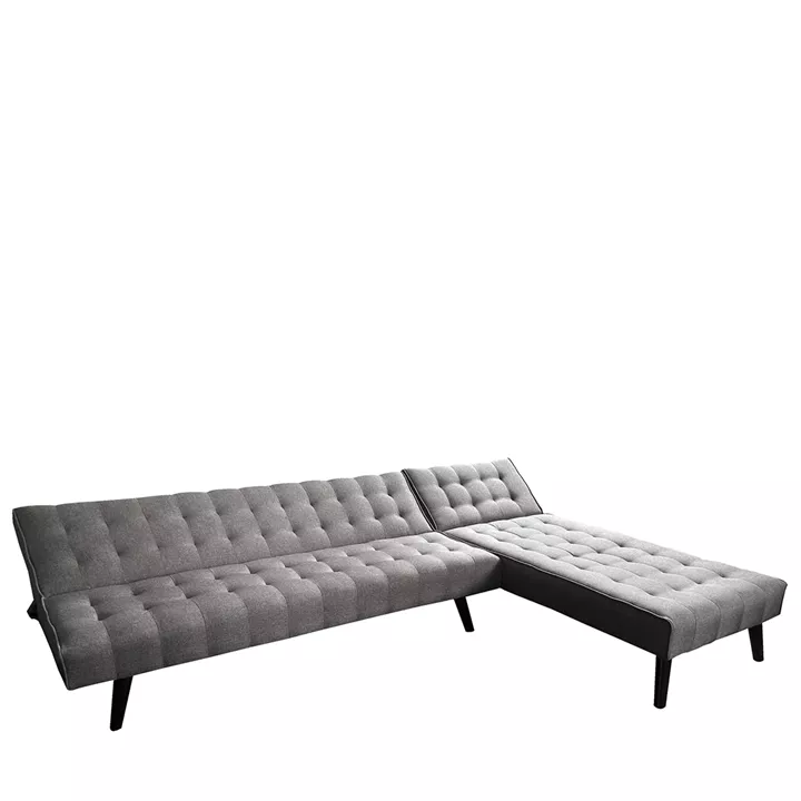 Καναπές Κρεβάτι Γωνιακός ArteLibre MAGUS Γκρι Ύφασμα 254x77/163x74cm