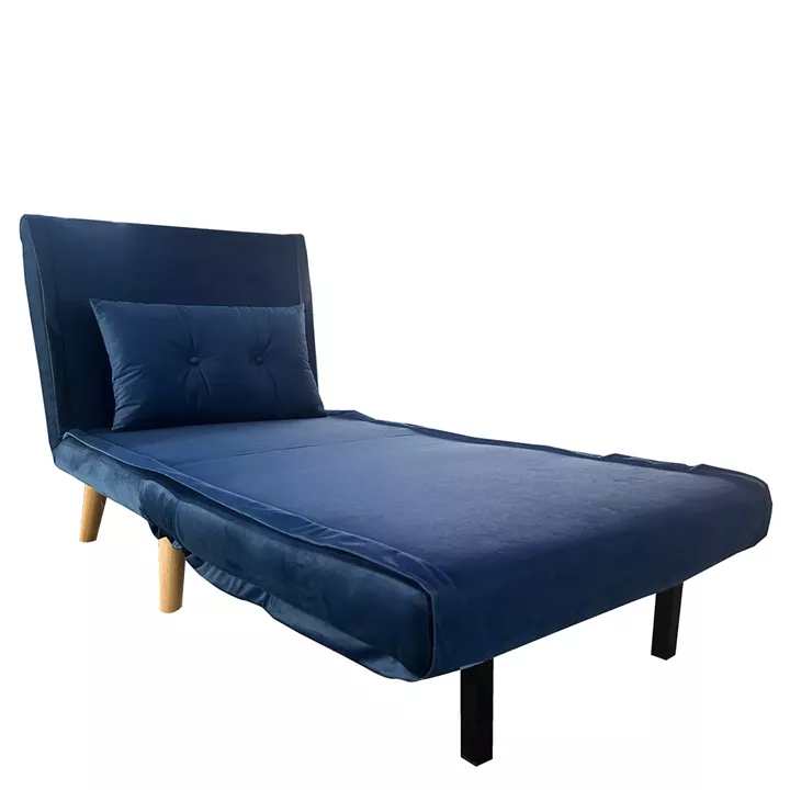 Πολυθρόνα ArteLibre ALFHARD Μπλε Ύφασμα 77x80x79cm