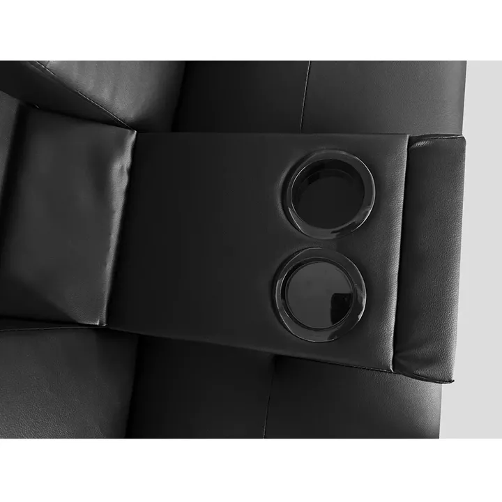 Καναπές Κρεβάτι Τριθέσιος ArteLibre ALFRED Μαύρο PU 164x76.5x79cm