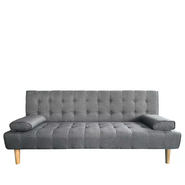 Καναπές Κρεβάτι Τριθέσιος ArteLibre ELFREDA Γκρι Ύφασμα 188x83x83cm