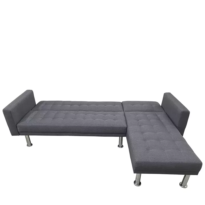 Καναπές Κρεβάτι Γωνιακός ArteLibre OBERON Γκρι Ύφασμα 102x102/175x4cm