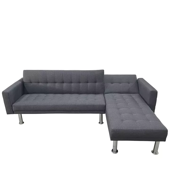 Καναπές Κρεβάτι Γωνιακός ArteLibre OBERON Γκρι Ύφασμα 102x102/175x4cm