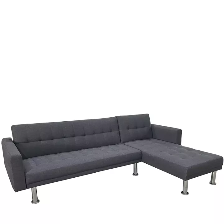 Καναπές Κρεβάτι Γωνιακός ArteLibre OBERON Γκρι Ύφασμα 102x102/175x4cm