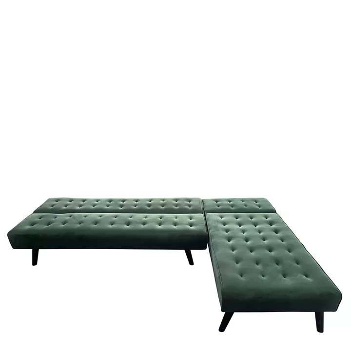 Καναπές Κρεβάτι Γωνιακός ArteLibre MAGUS Πράσινο Ύφασμα 254x77/163x74cm