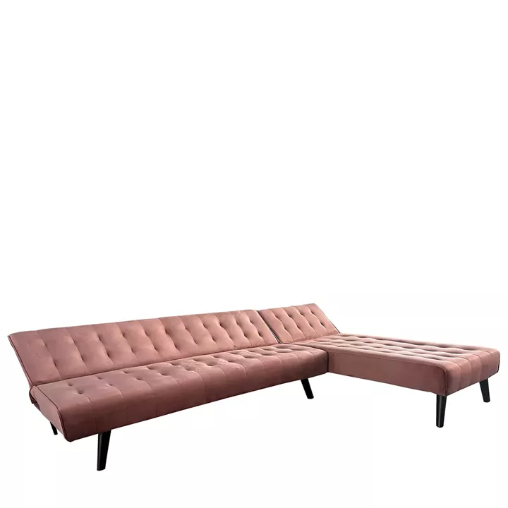 Καναπές Κρεβάτι Γωνιακός ArteLibre MAGUS Σάπιο Μήλο Ύφασμα 254x77/163x74cm