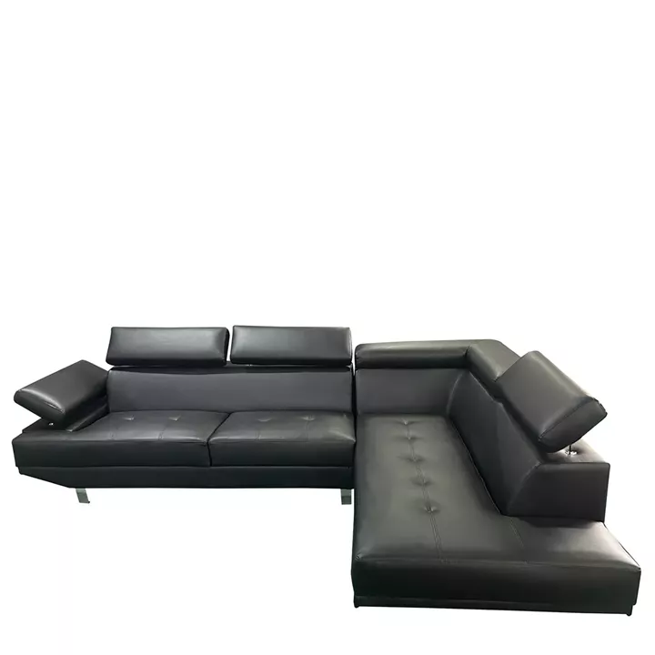 Καναπές Γωνιακός ArteLibre MASAL Μαύρο PU 280x185x85cm