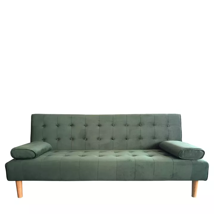 Καναπές Κρεβάτι Τριθέσιος ArteLibre ELFREDA Πράσινο Ύφασμα 188x83x83cm
