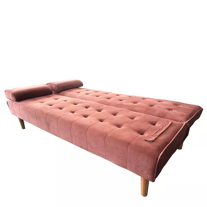 Καναπές Κρεβάτι Τριθέσιος ArteLibre ELFREDA Σάπιο Μήλο Ύφασμα 188x83x83cm