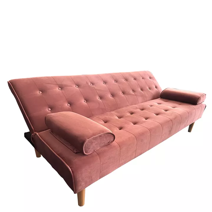 Καναπές Κρεβάτι Τριθέσιος ArteLibre ELFREDA Σάπιο Μήλο Ύφασμα 188x83x83cm