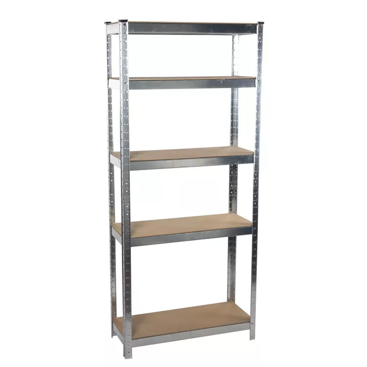 Ραφιέρα Βαρεώς Τύπου Ασημί/Φυσικό Μέταλλο/MDF 75x30x172cm